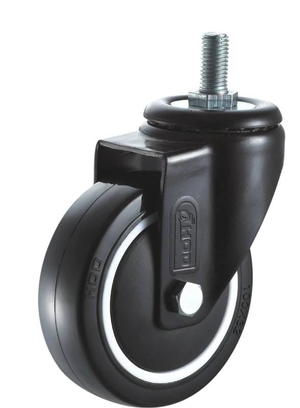 Industrial Rubber PU Cart Caster Wheels Swivel Trolley Castor